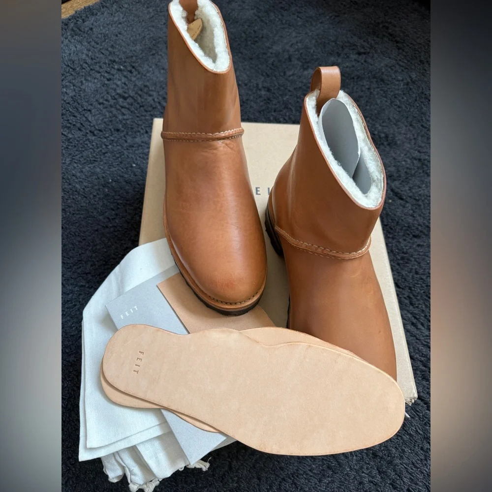 FEIT Shearling Boot Limited Addition Men’s Leather Tan Boots
